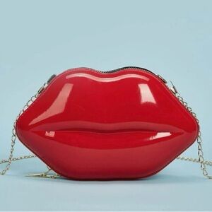 Lip Shaped Purse PU Banquet Evening Banquet Bags Young Girl Party Clutch